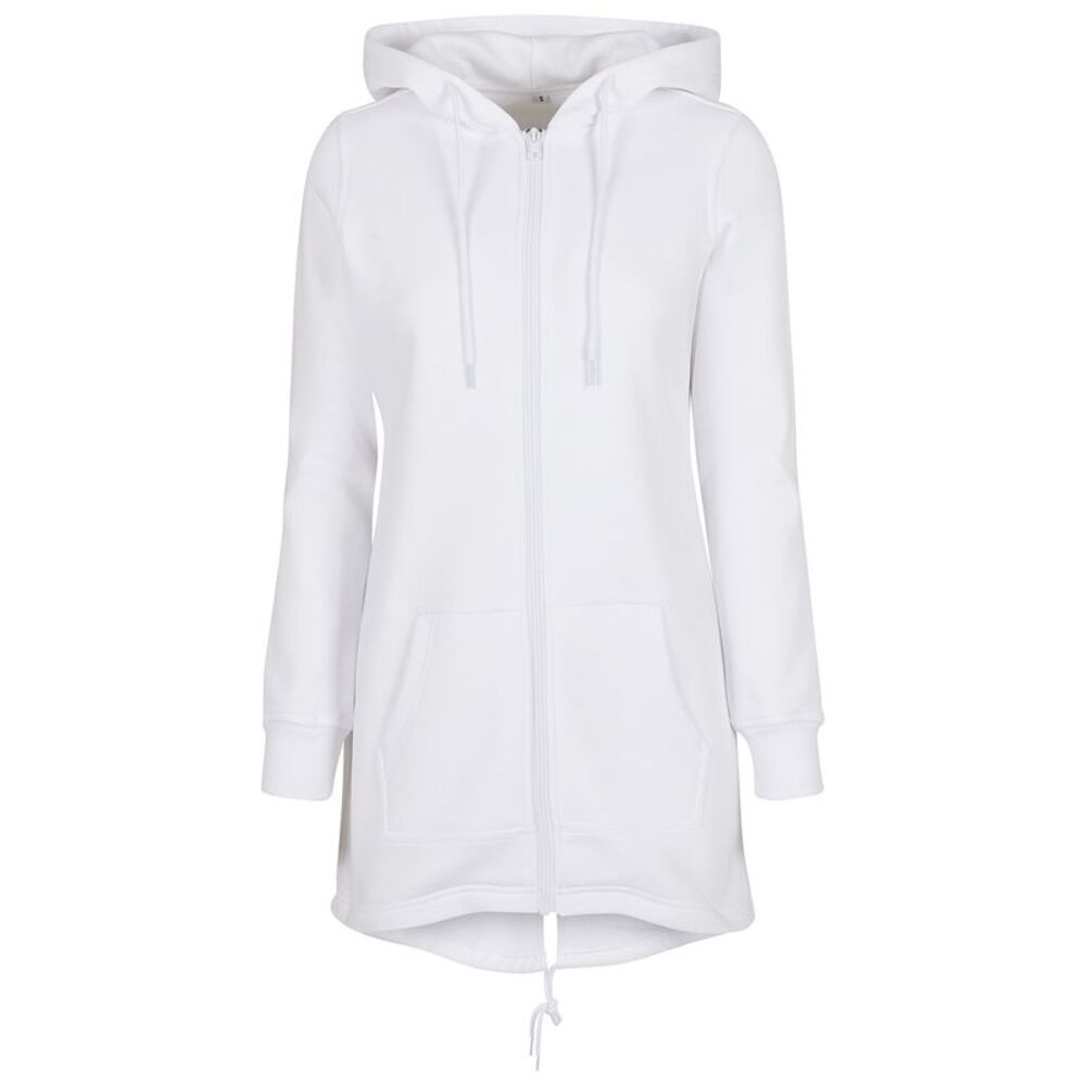 Build Your Brand Womens/Ladies Sweat Parka / White